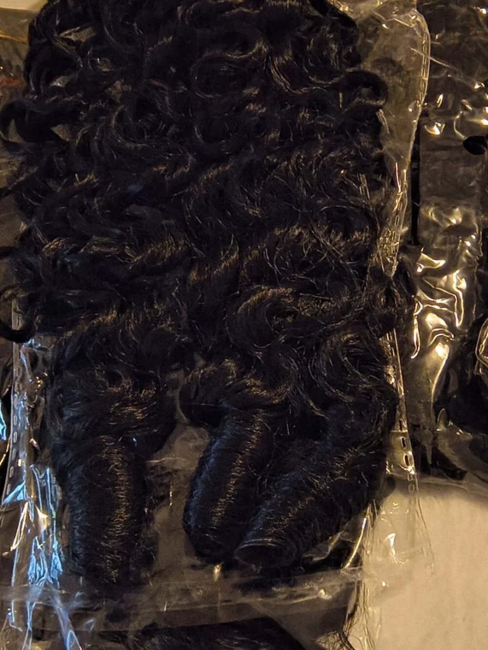 Burmese Synthetic Curly Crochet Hair 14 Inch 1B# 8 Packs